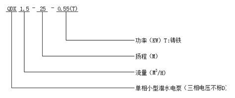 大東海泵業(yè)潛水電泵型號意義